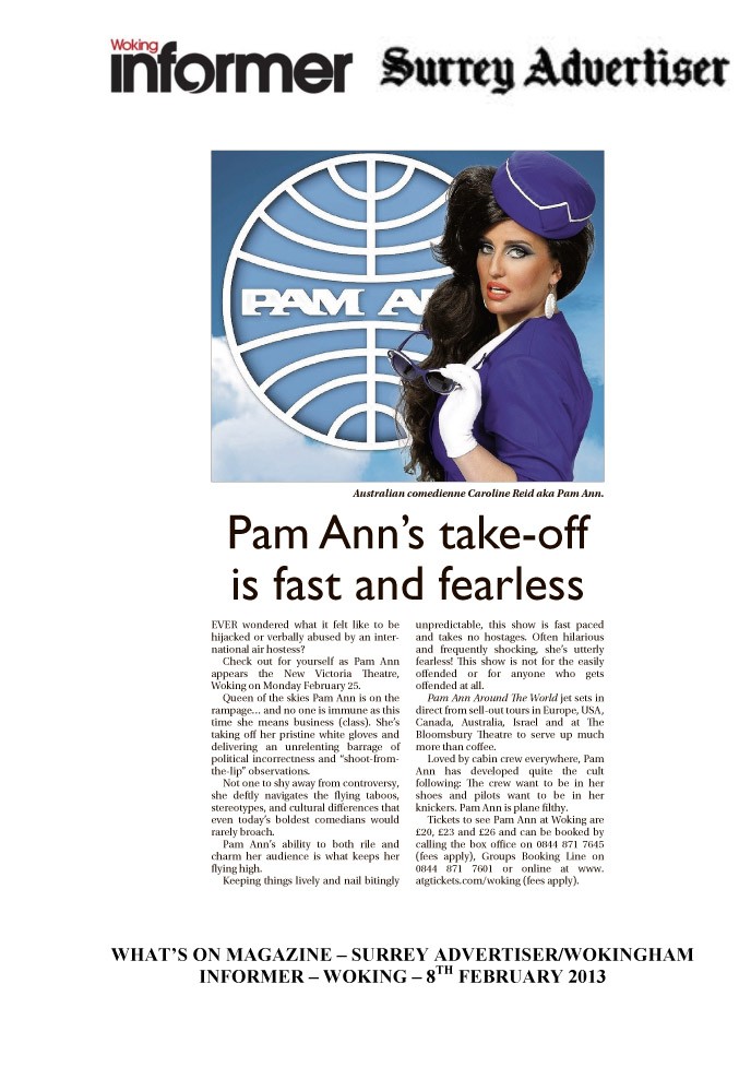 Microsoft Word - PAM ANN - WHAT’S ON MAGAZINE – WOKING – 8